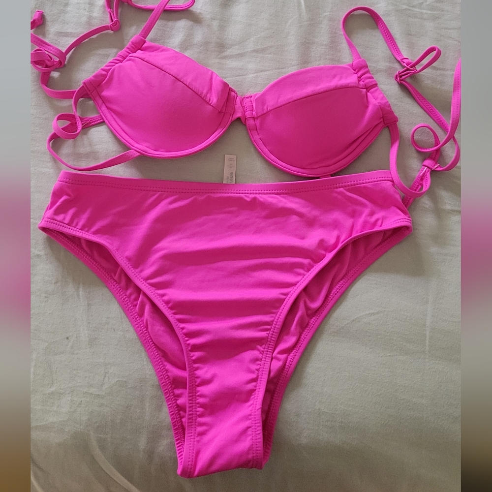 Vibrant Pink Bikini Set XS